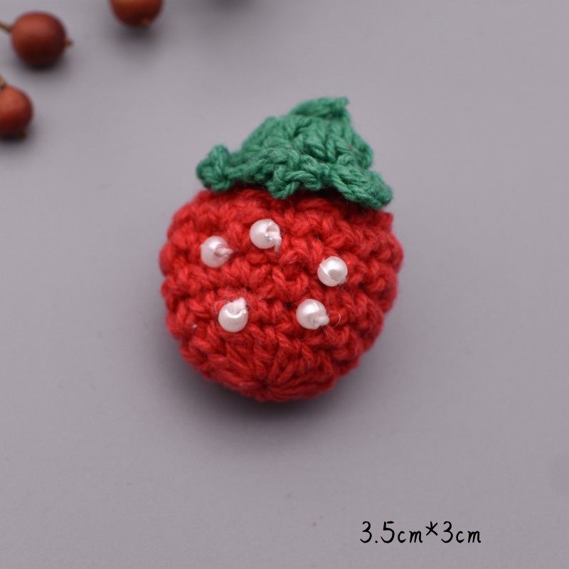 手工勾花毛线可爱草莓珍珠胸针森系糖果花朵别针衣服包包窗帘配饰,淘宝优惠券,粉丝福利购,淘宝优惠卷