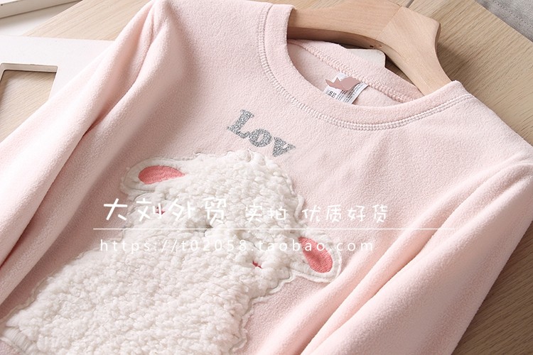 特惠！西班牙可爱卡通摇粒绒睡衣睡裤家居服套装,淘宝优惠券,粉丝福利购,淘宝优惠卷