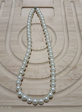 贝母珍珠项链正圆强光基本无暇白色百搭款