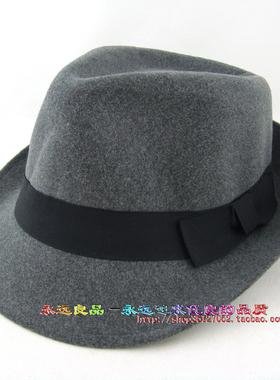 秋冬季毛呢素色百搭礼帽