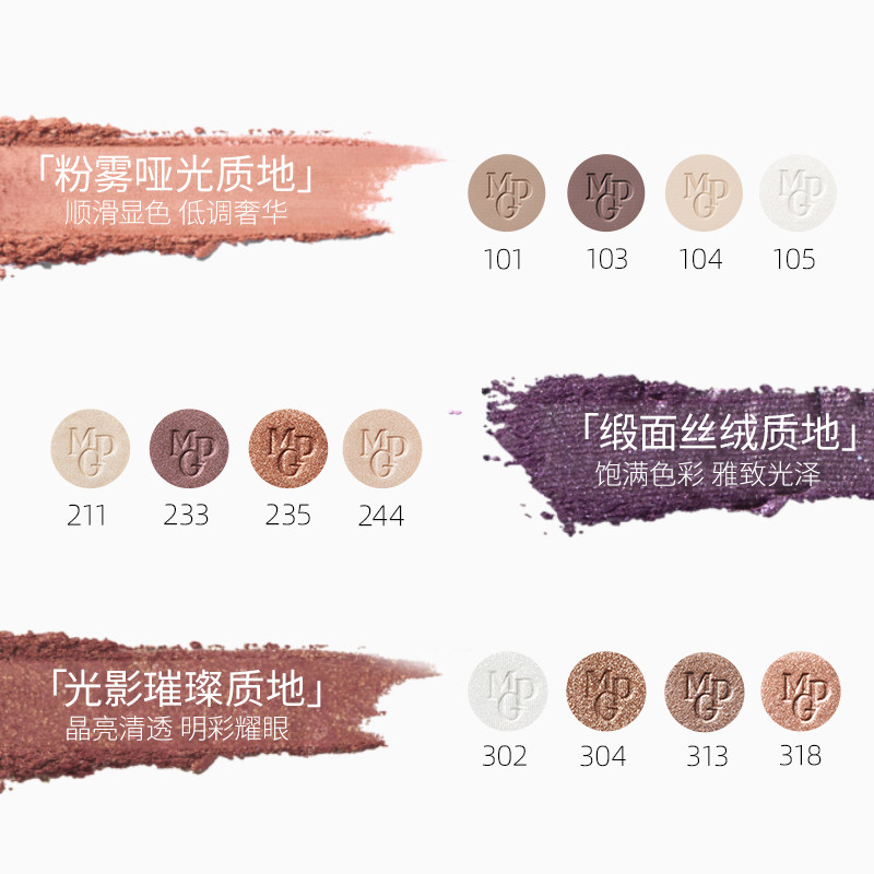 毛戈平MGPIN彩妆塑形晶彩单色眼影 细腻持久妆容多色高光不晕染,淘宝优惠券,粉丝福利购,淘宝优惠卷