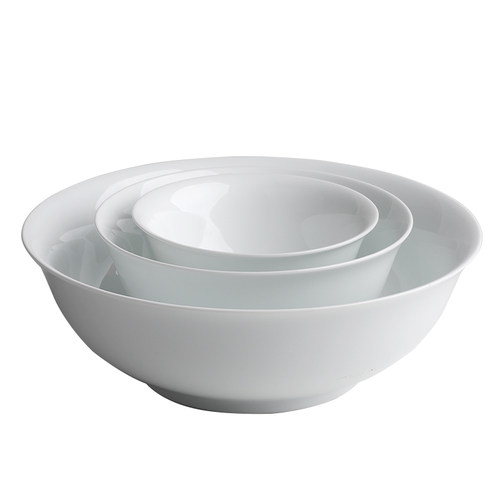 山水一间景德镇纯白色餐具米饭碗面碗汤碗正德碗中式简约高温餐具 - 图3