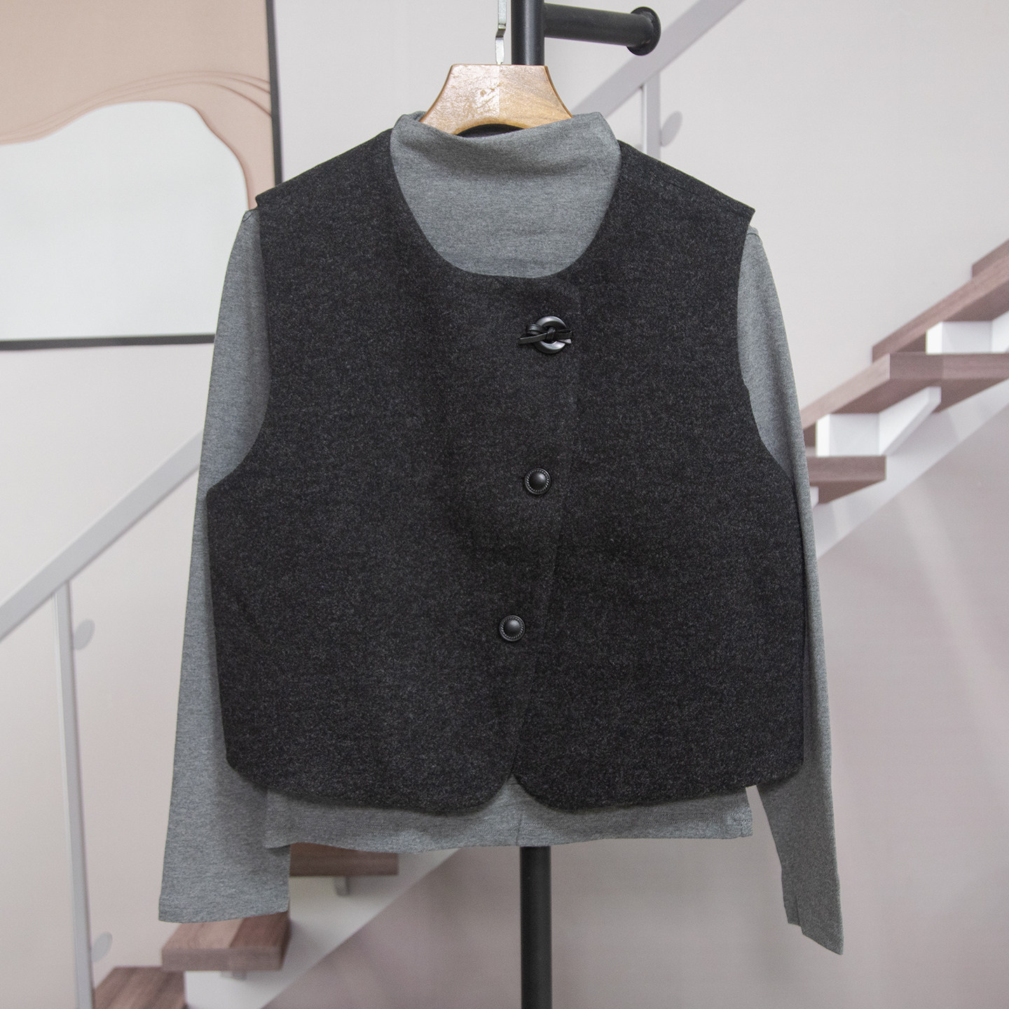 叠穿马甲T恤半身裙套装女2026春季修身显瘦时尚百搭套装裙潮58013,淘宝优惠券,粉丝福利购,淘宝优惠卷