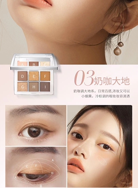 玖瑟大地色眼影珠光不脱妆九色