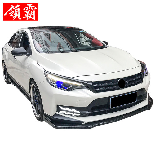 17-20款启辰D60大小包围改装前铲侧裙碳纤纹前唇前杠侧裙防刮套件 - 图3