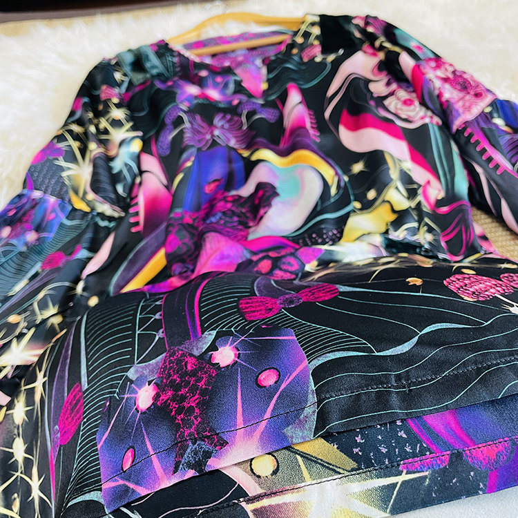 缎面真丝连衣裙春夏女装小码修身气质印花裙子低腰 70%桑蚕丝短裙,淘宝优惠券,粉丝福利购,淘宝优惠卷