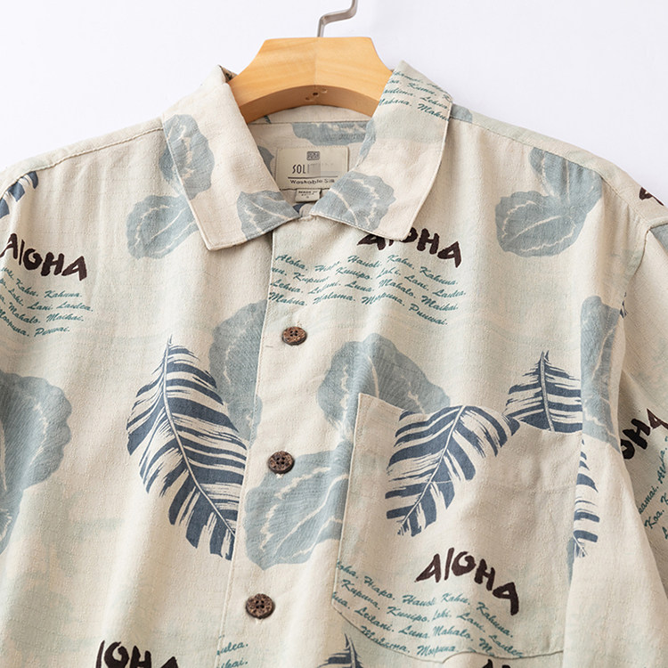 真丝衬衣男外贸夏季桑蚕丝提花印花短袖衬衫痞帅复古夏威夷风男女,淘宝优惠券,粉丝福利购,淘宝优惠卷