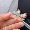 11-12 circle Myanmar natural jade A goods ice floating yellow jade ring A143#