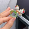 13 circle Burmese natural jade A goods ice yellow and green ring A861#