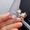 13-14 circle Burmese natural jade A goods ice violet floating flower ring A349#