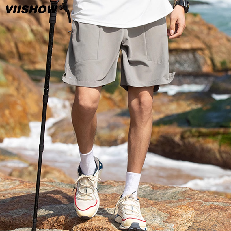 VIISHOW男士运动短裤男潮牌冰丝速干裤2025新款半截裤夏季五分裤,淘宝优惠券,粉丝福利购,淘宝优惠卷
