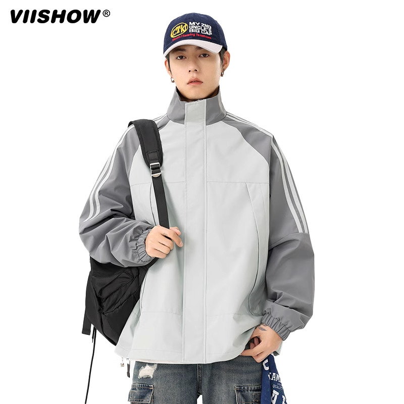 VIISHOW运动夹克男女春2024秋季新品潮牌宽松休闲冲锋夹克外套,淘宝优惠券,粉丝福利购,淘宝优惠卷