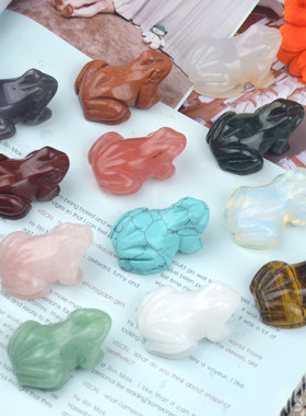 雕刻青蛙风水摆件结婚礼品