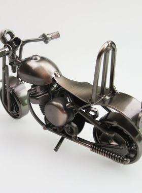 小号铁艺摩托车模型金属工艺品家居装饰品欧式摆件礼品A1