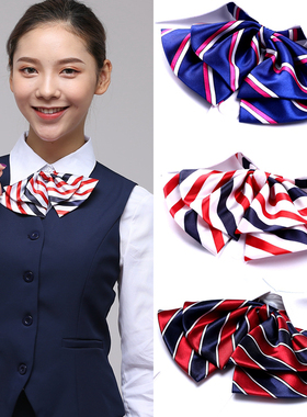 银行空姐工作服系带免打小领结