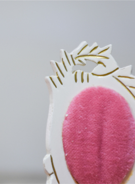 袖珍粉色坐垫沙发微缩家具模型