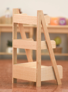 娃娃屋迷你家具模型花架木质摆件