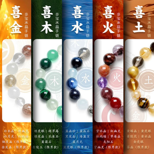 慈风阁2026马年生肖鼠牛虎兔龙蛇马羊猴鸡狗猪本命年情侣水晶手链 - 图0