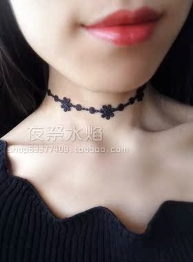 choker时光哥特风性感蕾丝项链