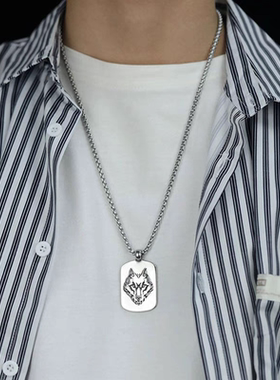 男女百搭钛钢项链不掉色可刻字