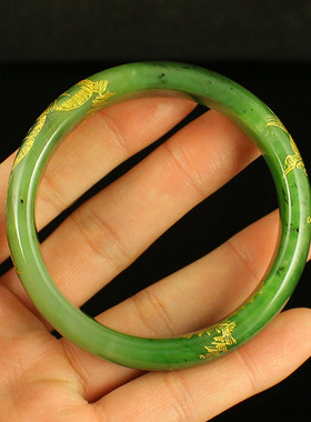 天然手镯新疆和田玉送证书