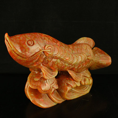 一口价 天然 仿古岫玉 精美 摆件 金玉满堂 包邮 - 图0