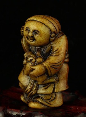 天然精雕把件新疆和田玉送证书