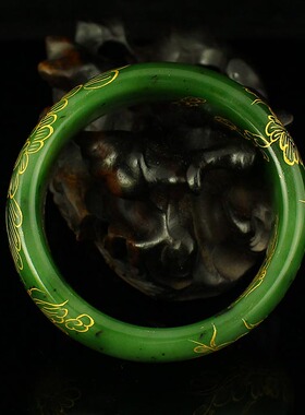 一口价天然新疆和田玉碧玉精工打磨 手镯 送证书 包邮