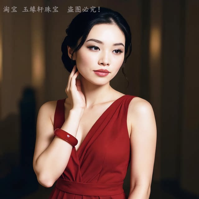 Yuyuanxuan natural authentic Brazilian red agate jade bracelet