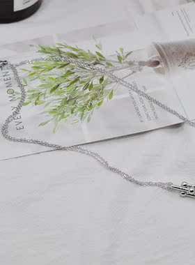 镀真金韩剧顶楼马蹄扣竹节项链