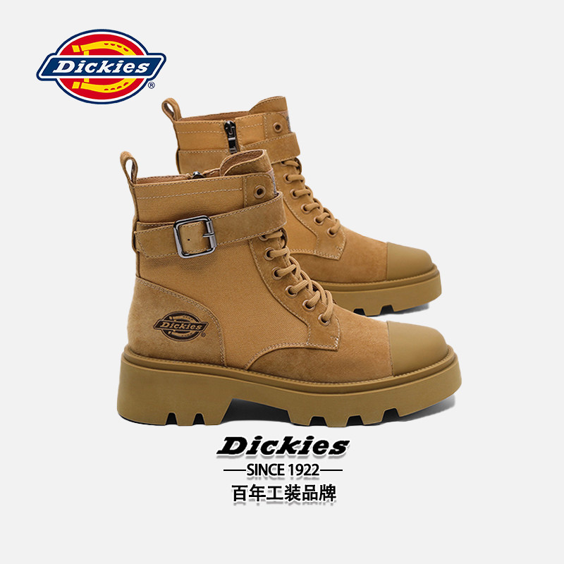 Dickies马丁靴女款2024新款冬季女靴户外登山短靴女款工装靴子女,淘宝优惠券,粉丝福利购,淘宝优惠卷