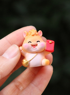 2026马年吉祥物小马树脂公仔摆件