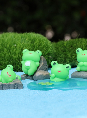 可爱小青蛙公仔盲盒微景观小摆件