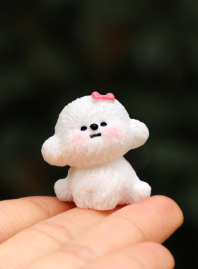 可爱摇粒绒小狗盲盒公仔桌面摆件