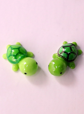 彩色可爱风多肉盆栽造景小海龟