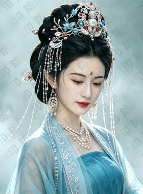 超有韵味古代美女贴画卧室出租房室内墙面装饰贴纸海报防水自粘贴