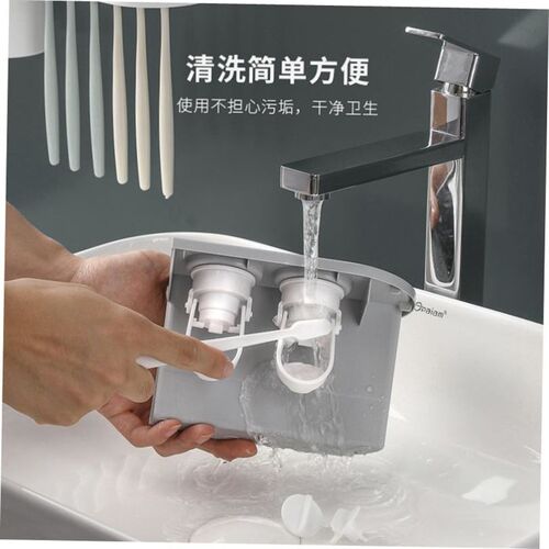 bathroom holder shelf rack shower caddy set toothbrush wall1 - 图2