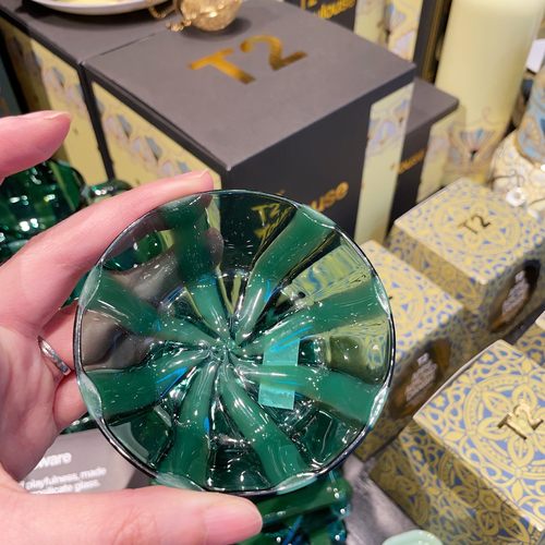 澳洲代购直邮t2 Mimi Teapot Green复古茶壶茶杯套装 绿色 琥珀色 - 图1