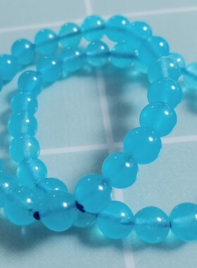 天河玉髓蓝色手链8m圆珠串流行女饰品天然玉石民族风现货福利秒杀