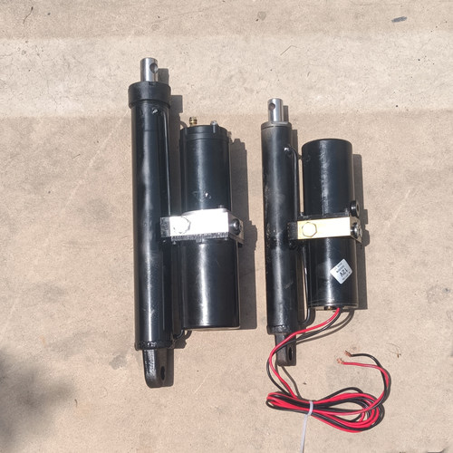 直流24v48V220V电动液压推杆一体升降自卸油压千斤顶推拉双向油缸 - 图0