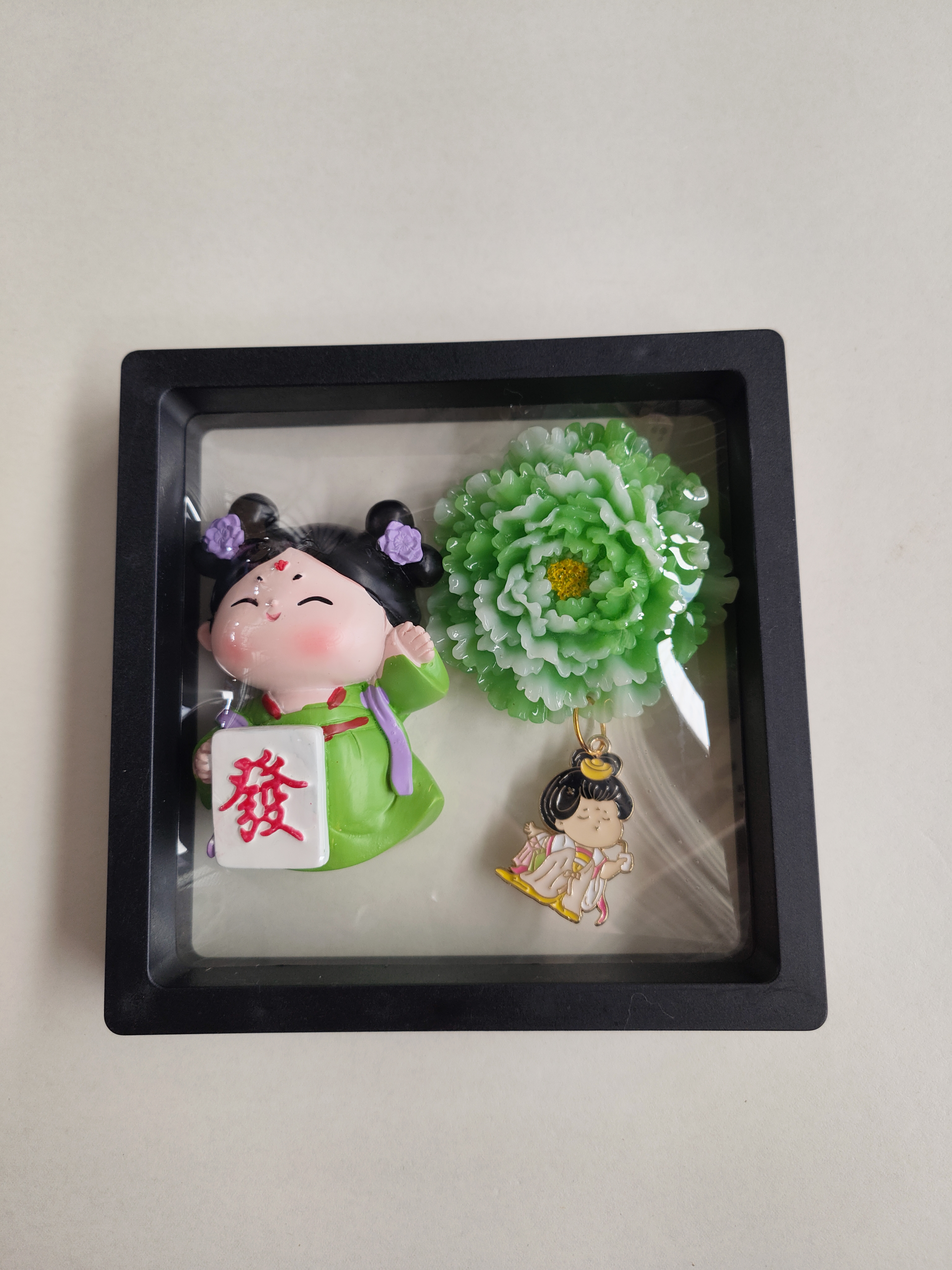 洛阳精品文创可爱侍女加牡丹花冰箱贴旅游纪念品磁吸伴手礼 - 图2