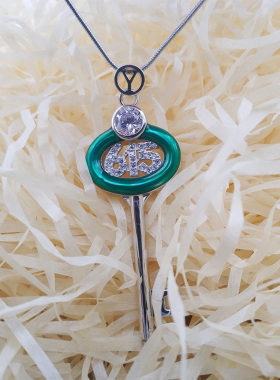 钥匙吊坠925纯银订制男女