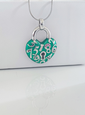 男女镀金数字幸运吊坠