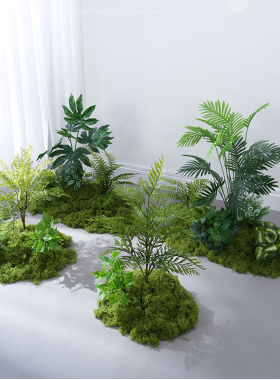 店铺橱窗景观装饰商场仿真绿植场景布置幼儿园室内落地造景摆件