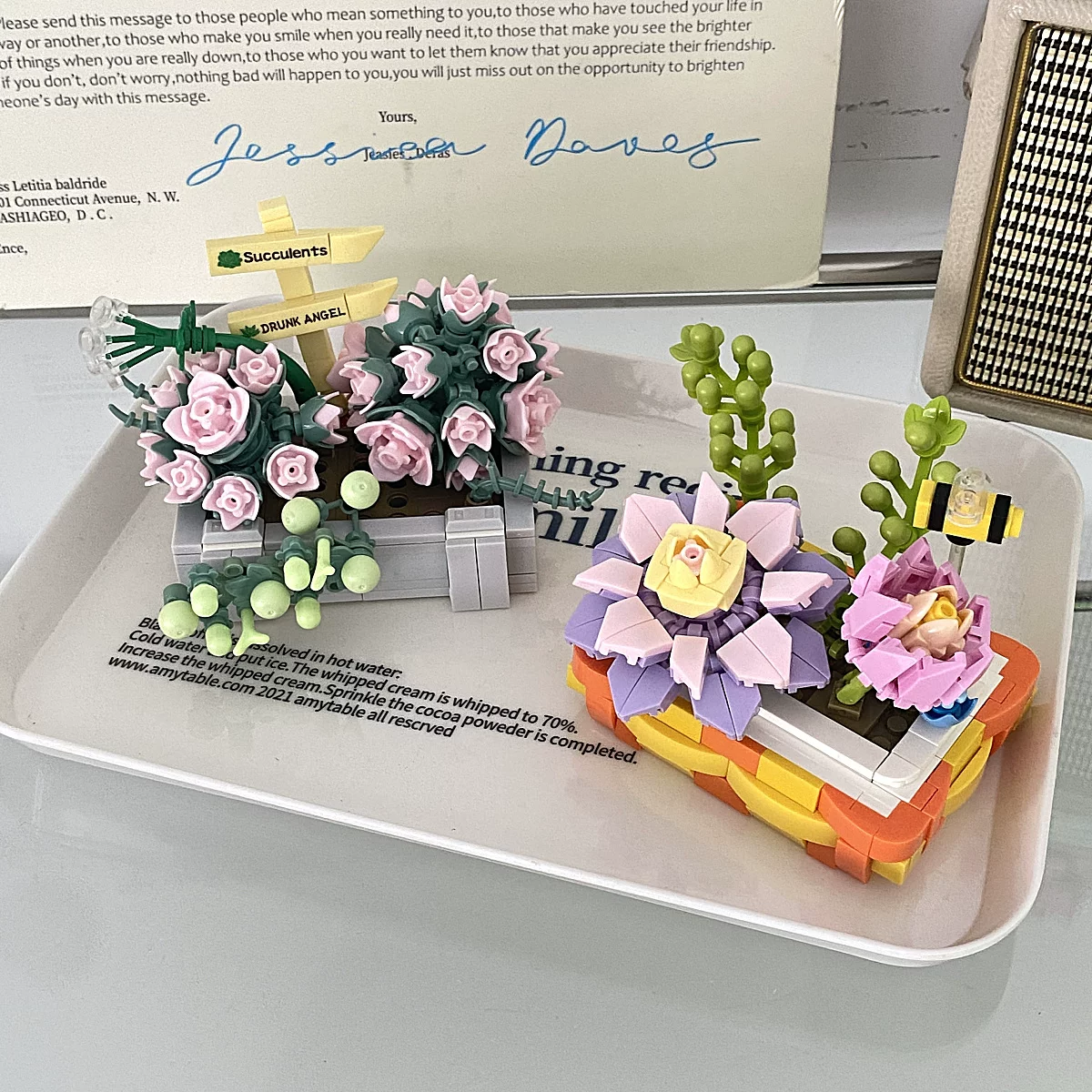 Мини-конструктор цветов (Lego) мультяшно-реалистичный, флоральный микро набор 271–281 деталей, для декора