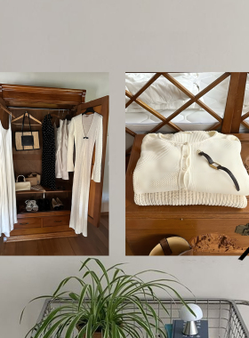 ins风摆拍平铺服装搭配软装服装店背景墙贴咖啡馆直播墙面海报纸