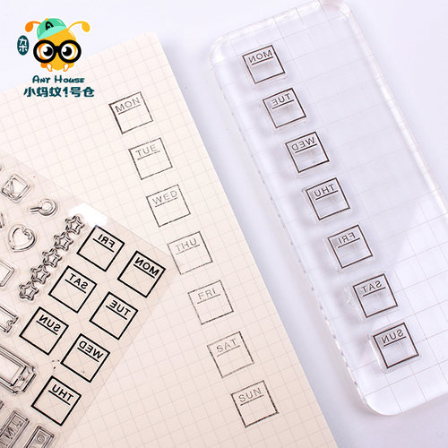 亚克力手柄5*5/16*6透明小中号使用配件基础 手帐印章子用品DIY用 - 图2