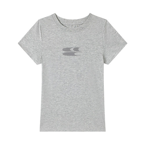 CryingCenter凉感系列圆领小logo健身短袖上衣正肩速干蓝鲸莫代尔 - 图3