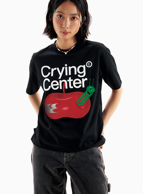 黑色短袖CryingCenter青春流行