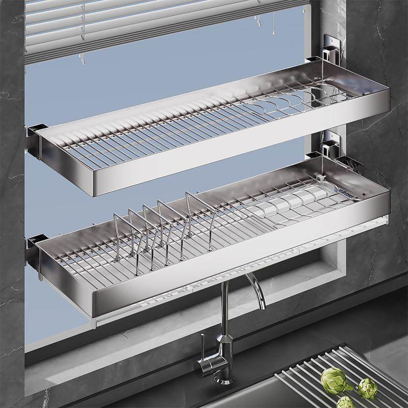 304不锈钢窗台窗户壁挂式水槽置物架放碗盘碗碟碗筷沥水架收纳架,淘宝优惠券,粉丝福利购,淘宝优惠卷